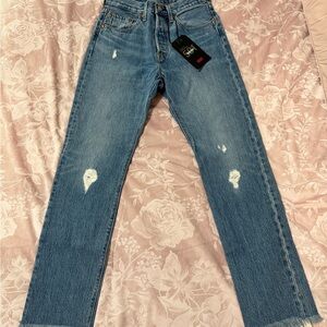Levi's Straight Leg Blue Jeans